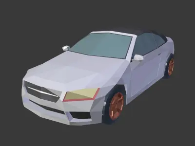 LowPoly Cartoon Sport Car Low-poly 3D model