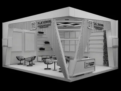 Booth Exhibition Stand a606b 3D model