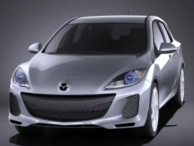 Mazda 3 hatchback 2013 VRAY 3D model