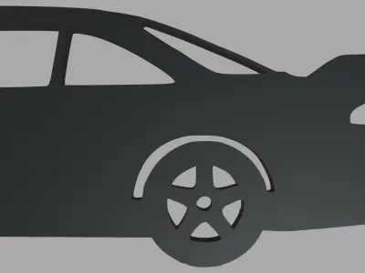 Nissan Silvia S14 Veilside Coupe 1995 Key Ring 3D print model