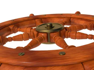 ship wheel collection 3D model