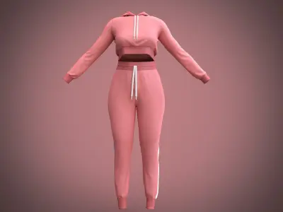 FEMALE TRACKSUIT 3D model