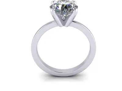 Solitaire Woman Wedding Ring  3D print model