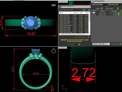 Jewelry Diamond Ring  3D print model