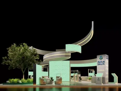 Exhibition booth design salic 3D model