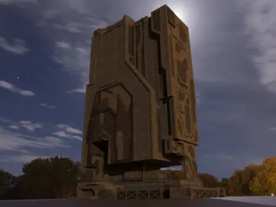 sci fi building  3D model