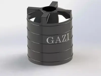 3D model -Water Tank Low-poly 3D model