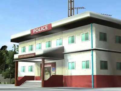 police station 3D model purchase