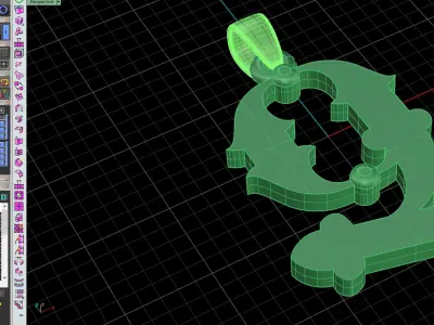 Decorative Letter Ch 3D print model