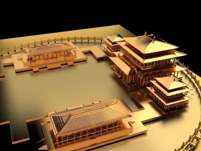 Chinese ancient house 3D model 19