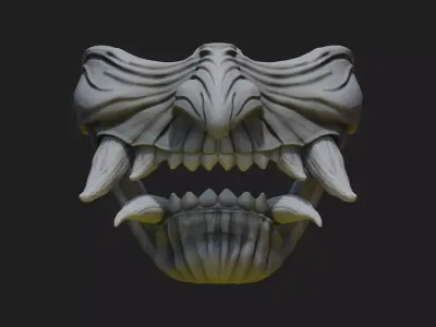 Oni Mask 7 Half Face 2nd 3D print model