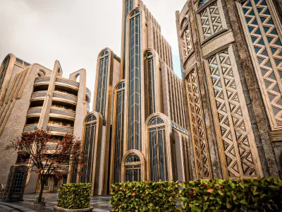 ART DECO SKYSCRAPER BUILDING 06 Low-poly 3D model