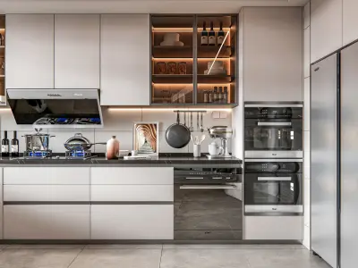 Kitchen Modern interior 0034 3D model