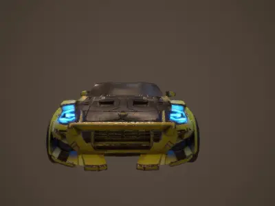 Cyberpunk Nissan Z Proto  Low-poly 3D model