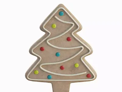 Gingerbread Cookie Tree 02 3D model