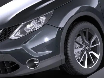 Nissan Qashqai 2016 VRAY 3D model
