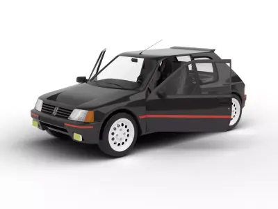 Peugeot 205 Turbo 16 1984 HQ 3d model 3D model
