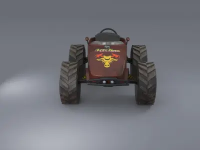 low poly  monster truck Free low-poly 3D model