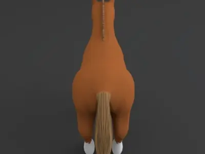 Horse Cartoon Low-poly 3D model purchase