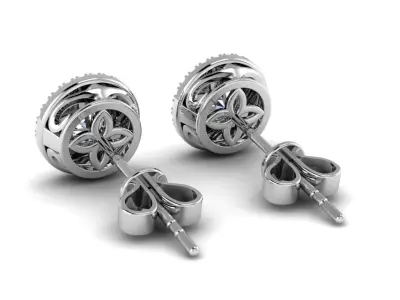 Diamond Jewelry Earring 5mm STONE 015 3D print model