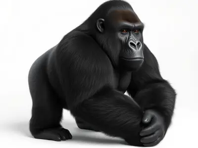 Gorilla Robust Physique Unique Expressions Model Pack Low-poly 3D model