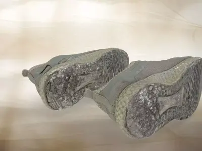 A pair of used sport shoe 017 Low-poly 3D model