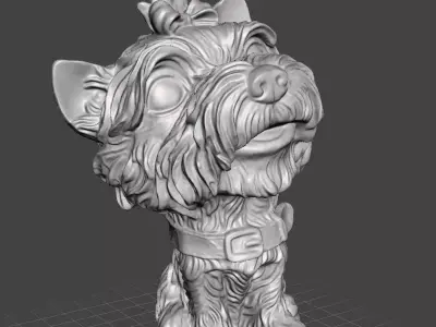 little yorkie girl 3D print model