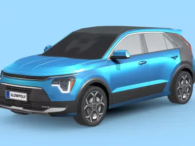 Kia Niro 2023 Low-poly 3D model