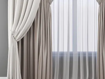 Set 55 Curtains 3D model