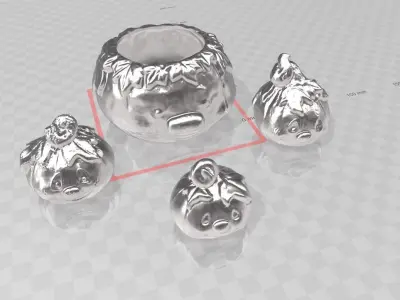 pumpkin family 9 pcs full set 3D print model