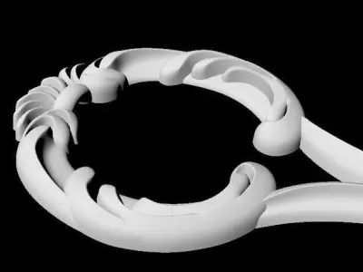 Central decor ornament for furniture 3D model 131