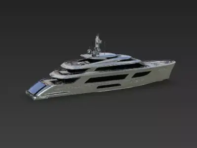 Platinum Horizon Superyacht 3D Model Low-poly 3D model