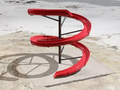 Water Slide  Low-poly 3D model