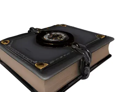 Mystical Locked Grimoire 3D Model Low-poly 3D model