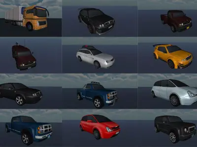Vehicle Pack  Low-poly 3D model Low-poly 3D model