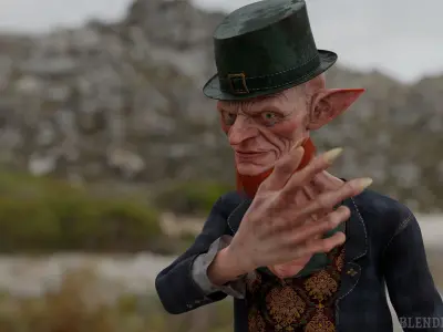 Scary Leprechaun Low-poly 3D model