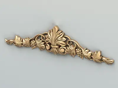 Carved decor horizontal 032 3D model