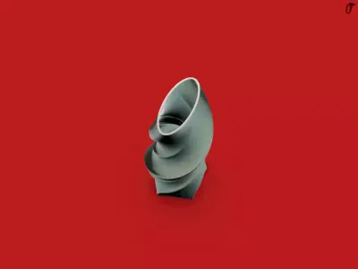 Geometric Twisted Art Deco 3D print model