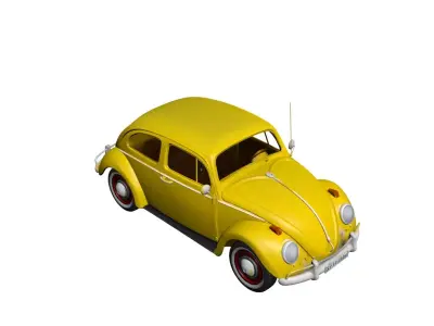 1960 VW Beetle 3D Model Classic Vintage Compact Car 3D model