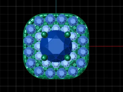 Diamond style solitare tops 3D print model