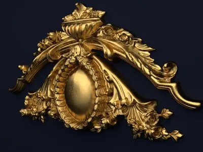 Classic decor ornament v-3D model 35 3D model