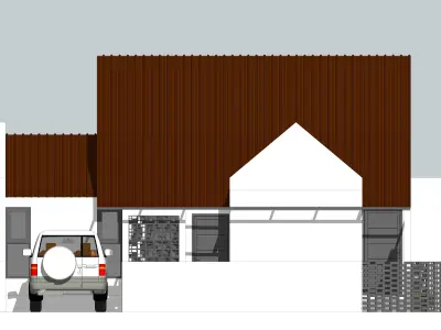 Minimalist Scandinavian House Low-poly 3D model