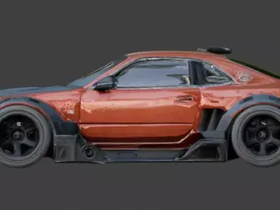 High-Performance Street car 3D Model Low-poly 3D model