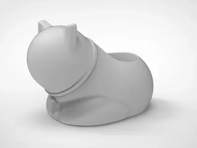 cat pattern vase 3D print model