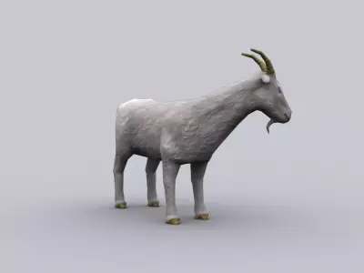 GOAT GAME READY ANIMATED MODEL Low-poly 3D model