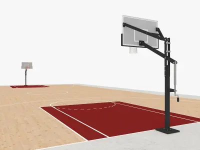 basketball court Low-poly 3D model