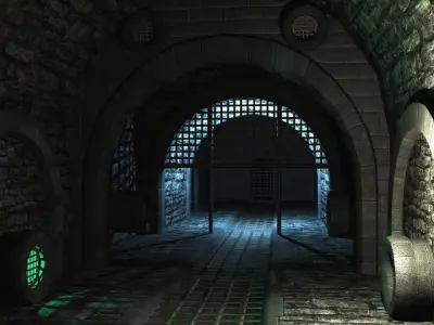 Sewer Set prison cell Low-poly 3D model