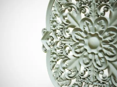 Engraving  no4 Low-poly 3D model