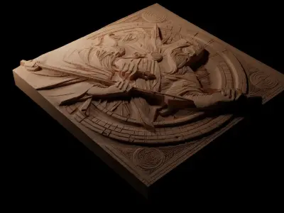 Balder CNC 3d Print High Relief Sand Casting 3D print model