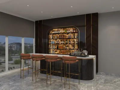 4 Bar Counters  3D model